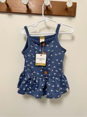 Peter Rabbit Co. Girls' Navy Blue Floral Tank Top